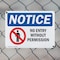 Signmission No Entry Without Permission OSHA Notice Sign, Plastic, 14in W x 10in L, 2PK OS-2PACK-NS-P-1014-L-16095 - alternate 2